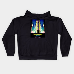 South Beach Miami Florida Art Deco Travel Advertising Print Kids Hoodie